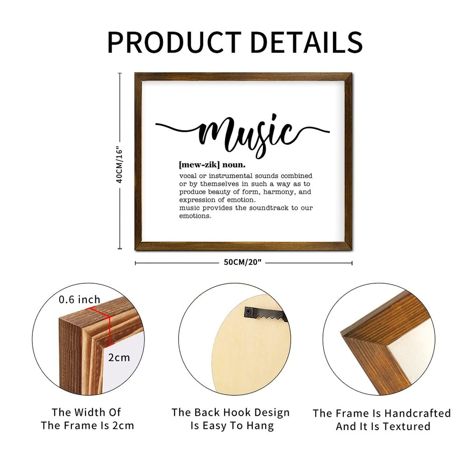 Amazon.com: Music Noun Definition Typography Art Print Frame Wall