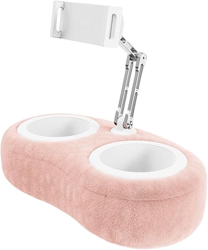 Fuzzy Phone Holder Tablet Cushion Adjustable Stand Flexible Stand Foldable Plush Fuzzy