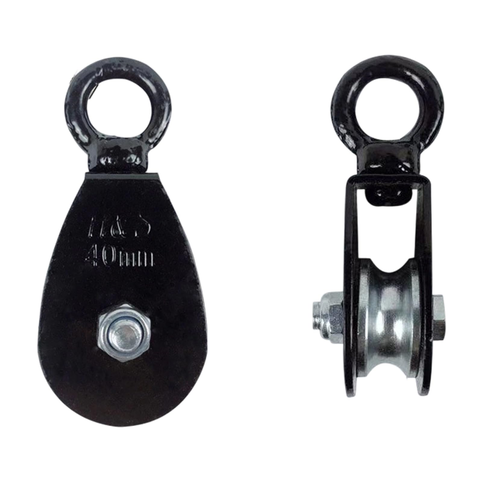CUNZJIA Heavy Duty Bearing Pulley with Wide Body Design Adjustable Rope Pulley Block for Home and Workshop to 300Kg