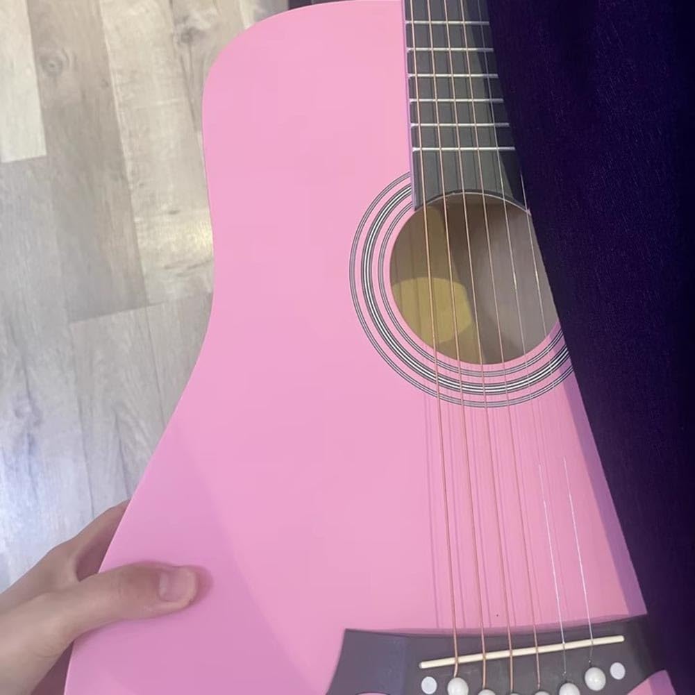 Set di chitarra acustica a grandezza naturale, per principianti, adulti, adolescenti, kit con custodia in abete rosso, facile da suonare