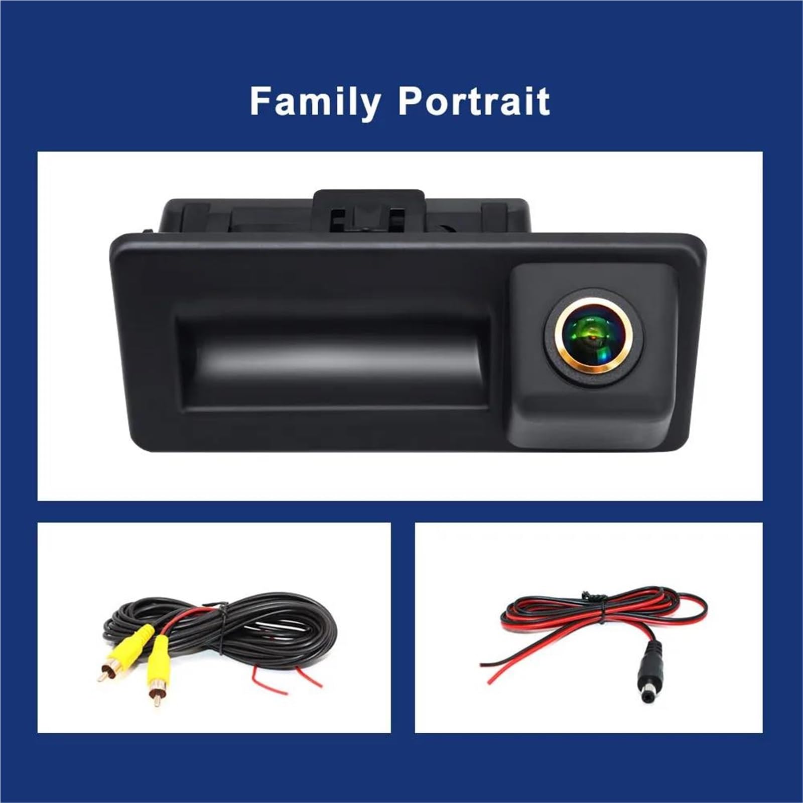 Cámara Trasera Coche para Skoda para Octavia para Cámara para Mk3 Montaje Coche Manija Puerta Trasera Marcha Atrás Iluminación Ultrabaja(CVBS AHD 1080P)