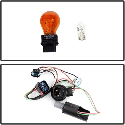 Miniatura 6 de ACANII - Faros delanteros de repuesto para Jeep Grand Cherokee 2005-2007, par de faros delanteros para el lado del conductor + del pasajero