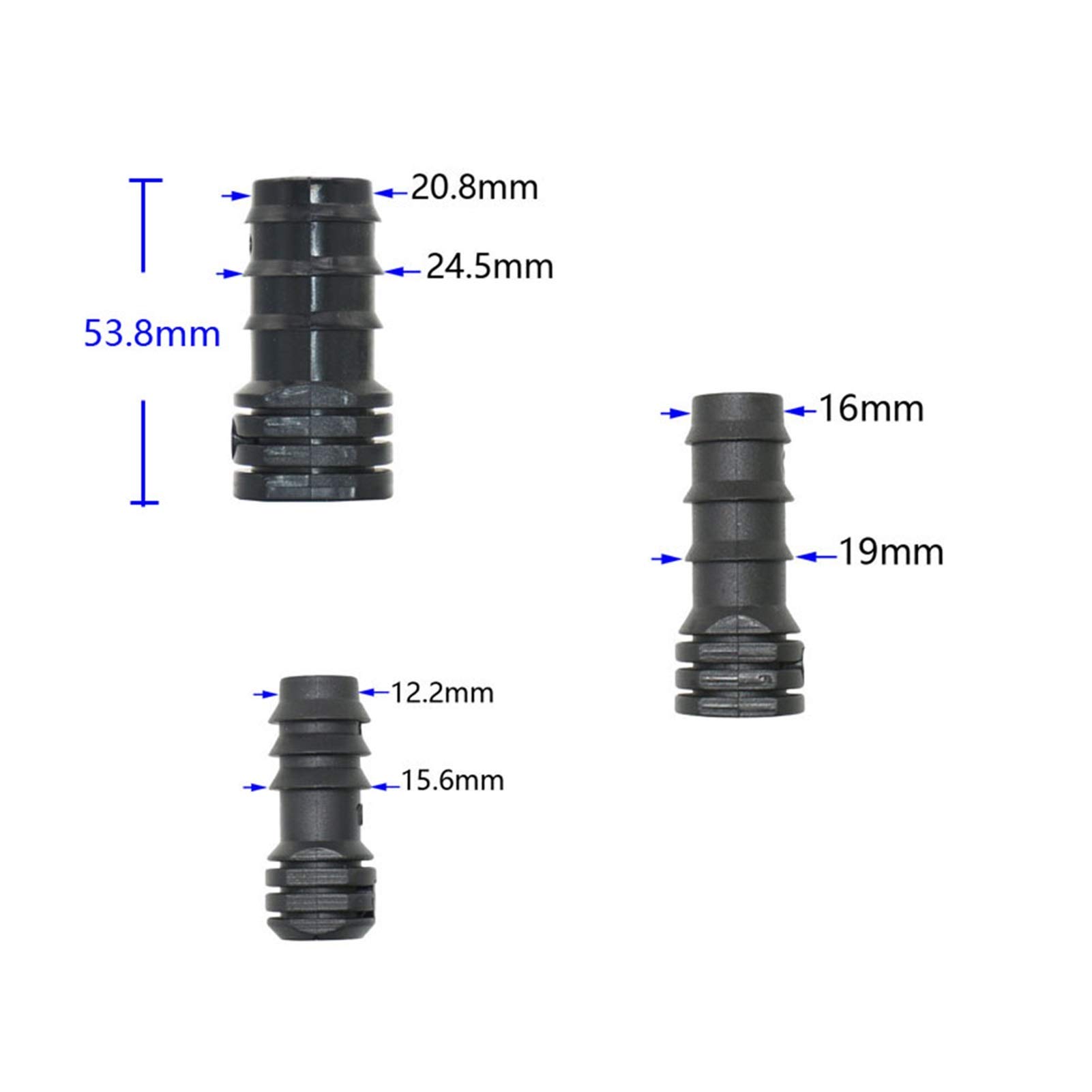 Złącze do węża ogrodowego 40 sztuk 16/20/25 mm wąż ogrodowy, trójdrożna końcówka kątowa głowica bezpośrednia 16/20/25 mm, PE, naprawa kolektora węża 90-stopniowego (kolor: Żółty)