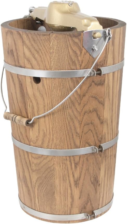 8 qt Country Ice Cream Maker - Classic Wooden Tub - Hand Crank