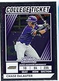 CHASE DELAUTER 2022 Panini Elite Extra Edition Contenders Draft Picks College Ticket Optic #CTO-9 Rookie Card RC Cleveland Guardians Baseball