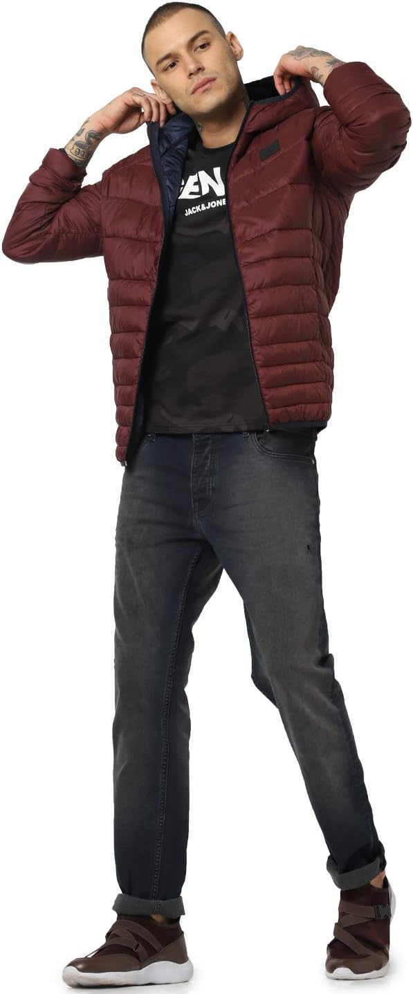 JACK&JONES 12156212 Puffer Hood Jacket and Jackets Men