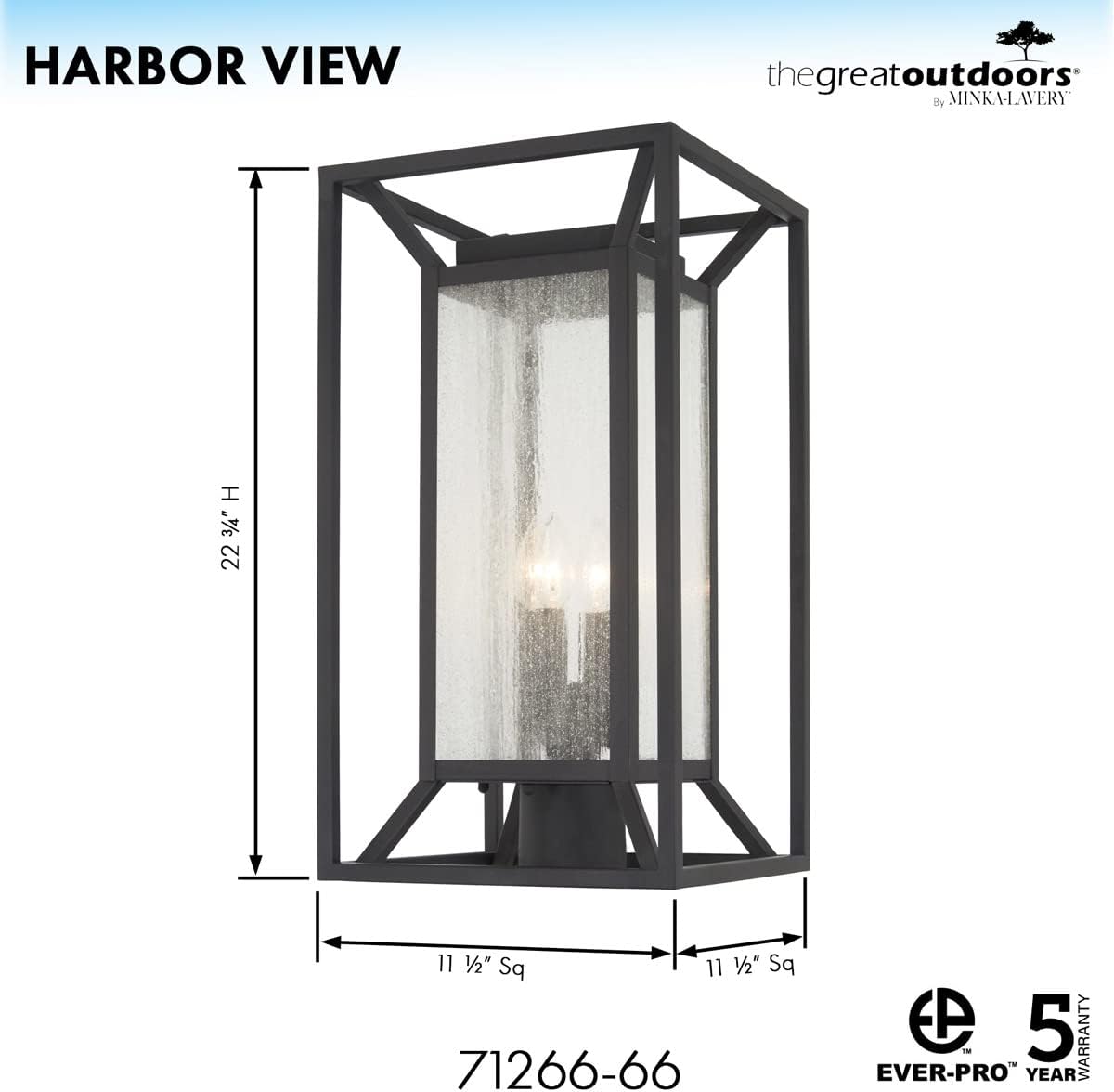 Harbor View 22 3/4" High Sand Coal Outdoor Post Light