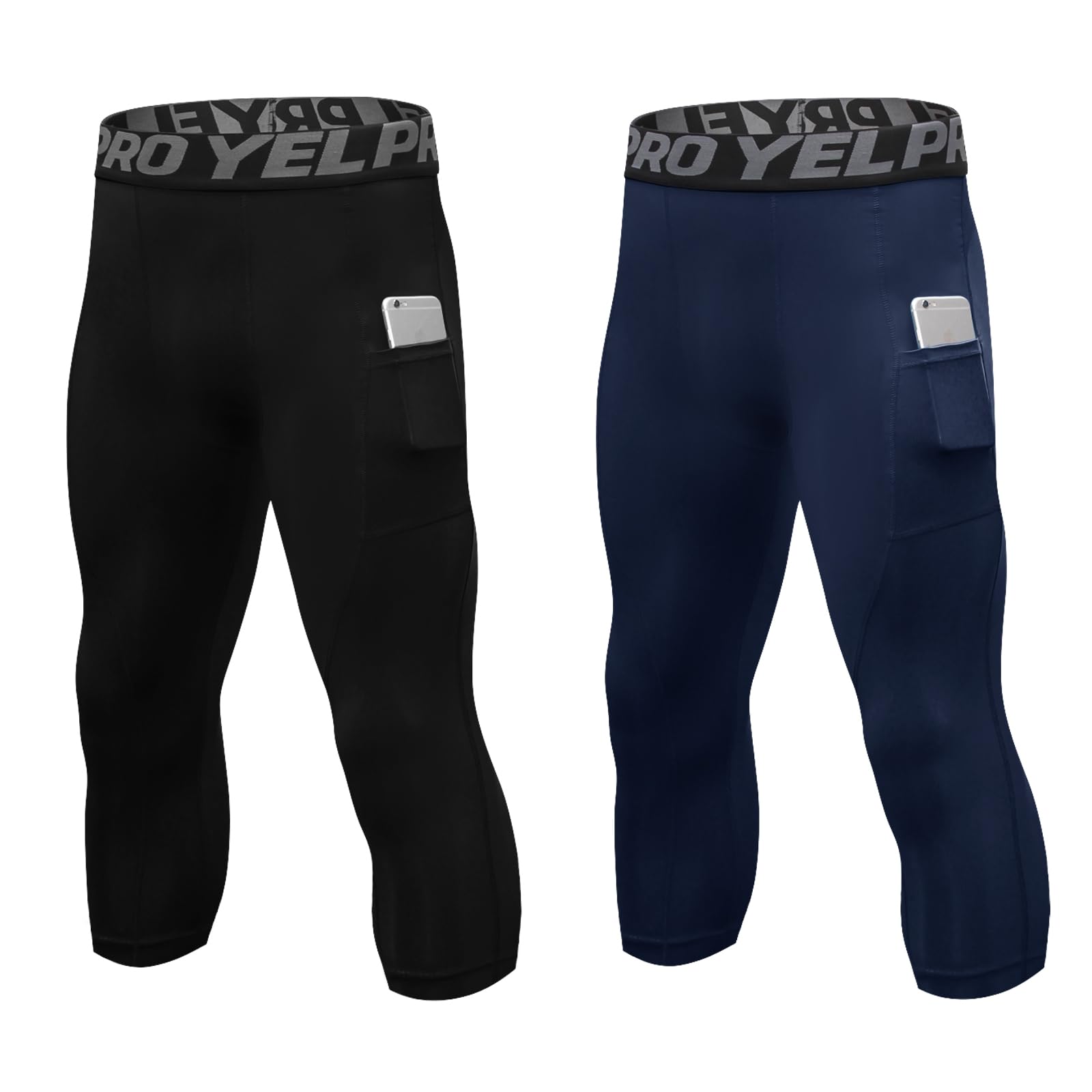 HomyComy Legging Homme,Running Pantalon Sport Collant Séchage Rapide Baselayer Long Tight pour Gym Jogging Cyclisme
