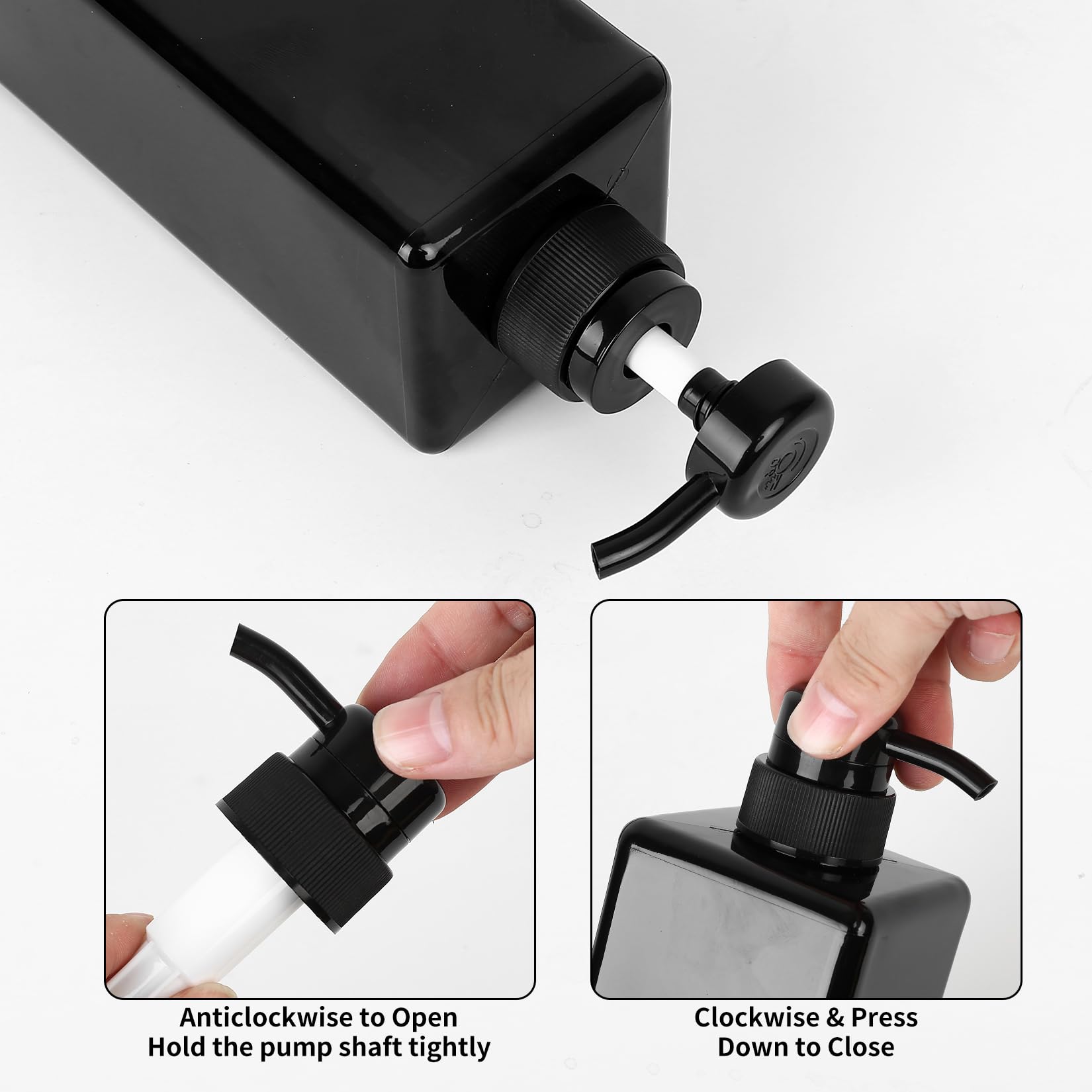 2x Pump Bottle Dispenser, 650ML Refillable Shampoo and Conditioner Dispenser Bottle with Pump - Image 3