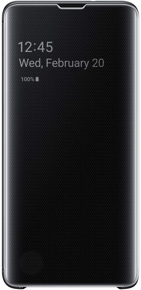Samsung Original Galaxy S10 Protective Clear View Folio Cover Case - Black