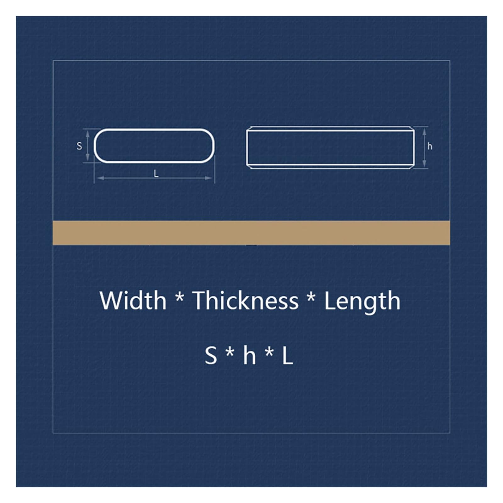 Dübeltreibwelle Parallelkeil, Passfeder, Parallelkeile, Edelstahl A2 304, 6 mm Breite, mehrere Längen, 10 Stück(14mm)