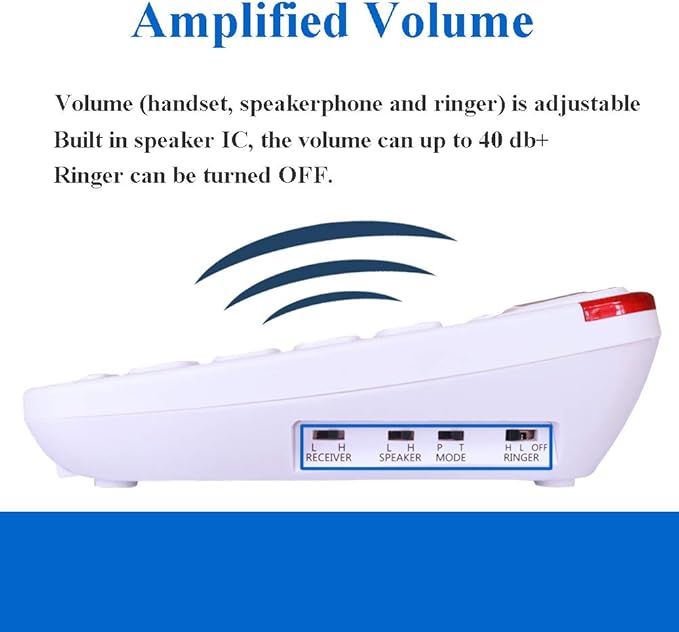 Teléfono con Cable Amplificado HePesTer P-46 para Adultos Mayores miniatura 2
