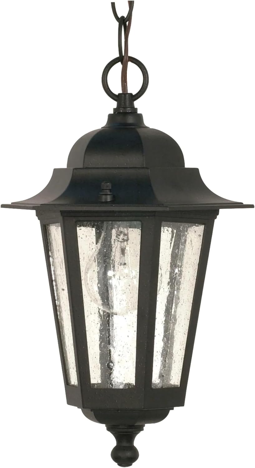 NUVO 60/993 One Light Hanging Lantern, Black