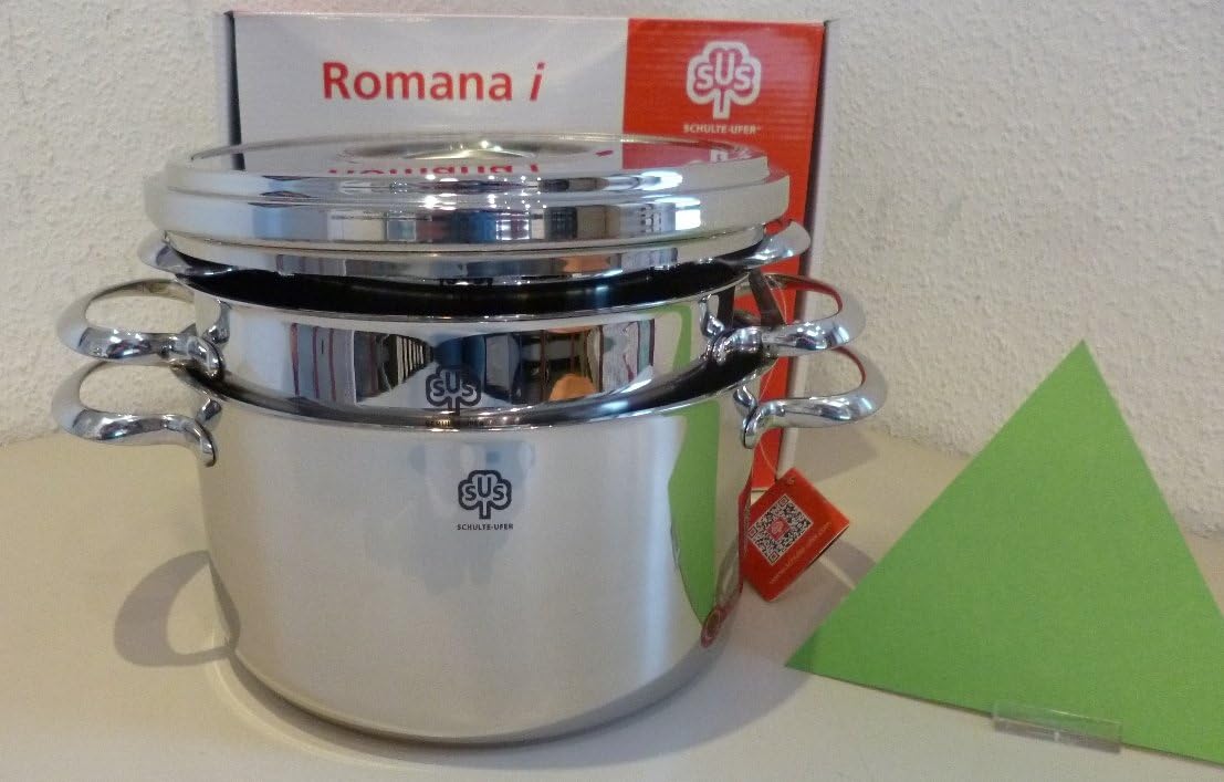 Schulte ufer romana i batterie de cuisine 3 pièces en acier inoxydable pour plaques à induction