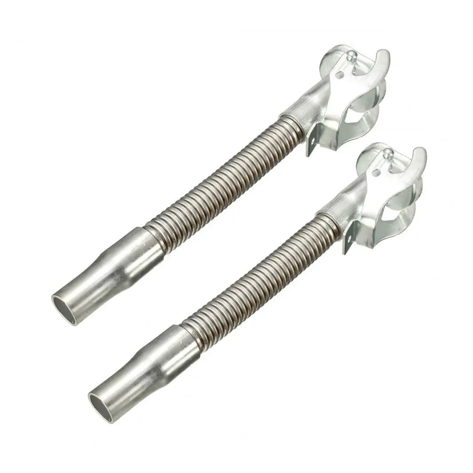 Metal Jerry Can Spout Car Fuel Pouring Pipe Stainless Steel Spout Nozzle Oil Pail Pour Tubing Guide for 5L/10L/20L Jerrycans(Silver 2pcs)