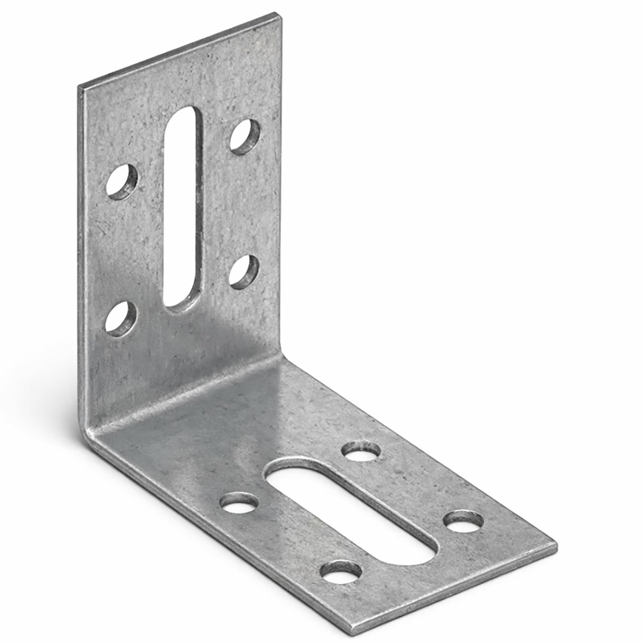 Screws City Silver 70Mm X 55Mm X 30Mm Galvanised Steel Adjustable Angle Brackets L-Shape Corner Brace For Wood Thick Timber - Krd2 (Pack Of 2) K13cde
