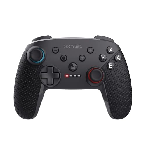Trust GXT 1246 Muta Mando Nintendo Switch Inalambrico con Bluetooth, Vibración Dual Shock, Sensor de Control, Función Turbo, 15h de Juego, Controller para Nintendo Switch, Lite, OLED, Negro