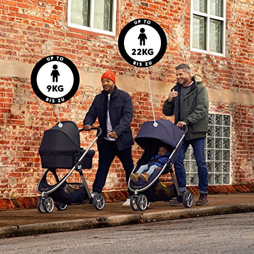 Baby Jogger City Mini 2 3-Rad Buggy | zusammenklappbarer, leichter Kinderwagen | Jet (Schwarz)