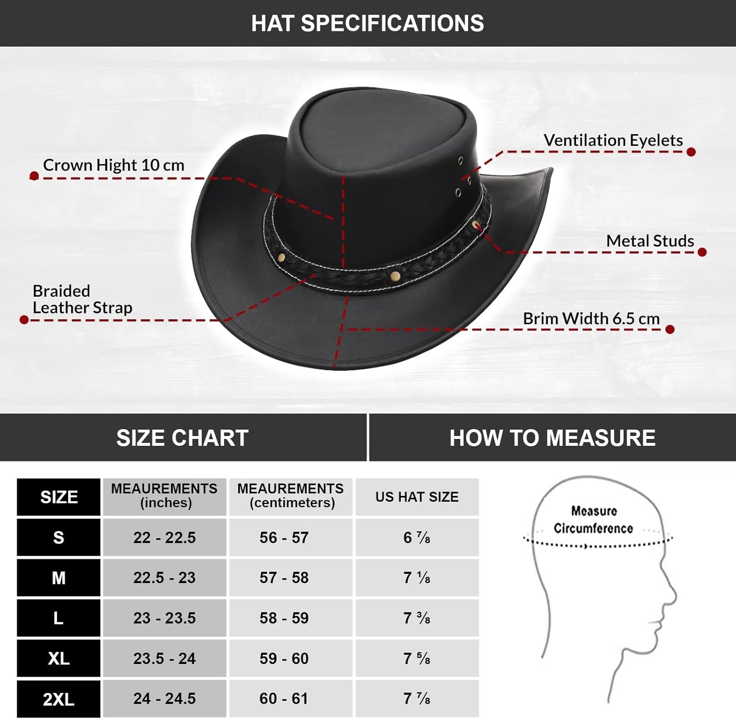 BRANDSLOCK Cowboy Hat for Men Women Lightweight Handcrafted Western Shapeable Wide Brim Durable Hat