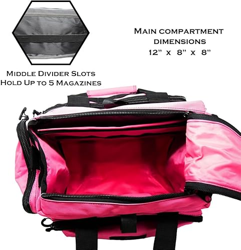 Miniatura 48 de Exos Bolsa táctica de rango – Bolsa de rango de tamaño mediano para disparar – Estuche de pistola para pistolas, bolsa de munición, bolsa de rango