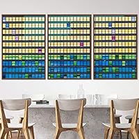 3 Piece Framed Canvas Wall Art Abstract Cool Line Canvas Prints Home Artwork Decoration for Living Room,Bedroom - 16