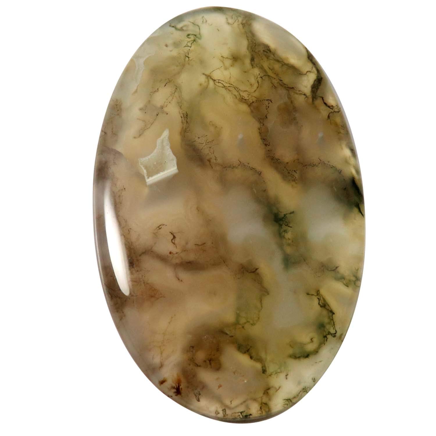 Red Moss Agate Oval Cabochon Natural Meditation Healing Gemstone 59.45cts QV83-image-9
