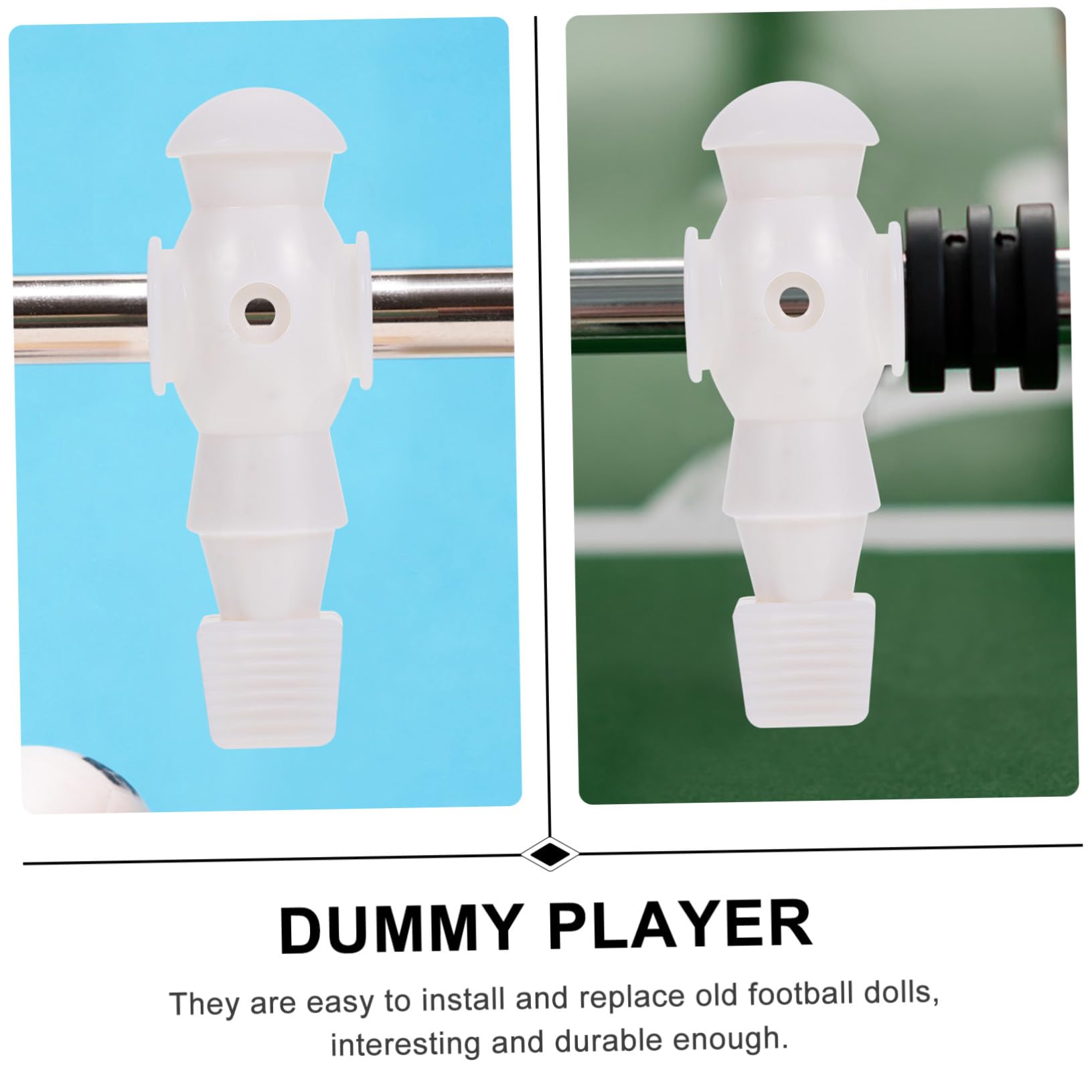 Accesorio para Futbolín 4 Piezas Jugador de Futbol de Resina Blanco, Fácil de Instalar y Reemplazar Muñecas Antiguas para Máquina de Fútbol
