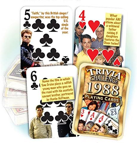 Miniatura 2 de Flickback Juego de cartas de trivia de 1988 y combo de cumpleaños de trivia de películas de los años 80