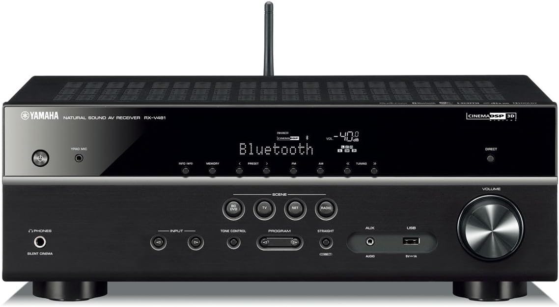 YAMAHA RX-V481 5.1 Channel Network A/V Receiver with Wi-Fi and Bluetooth