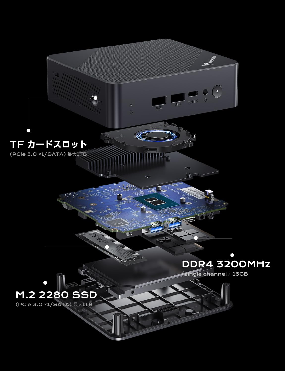 Amazon.co.jp: MINISFORUM Venus Series UN100PミニPC インテル