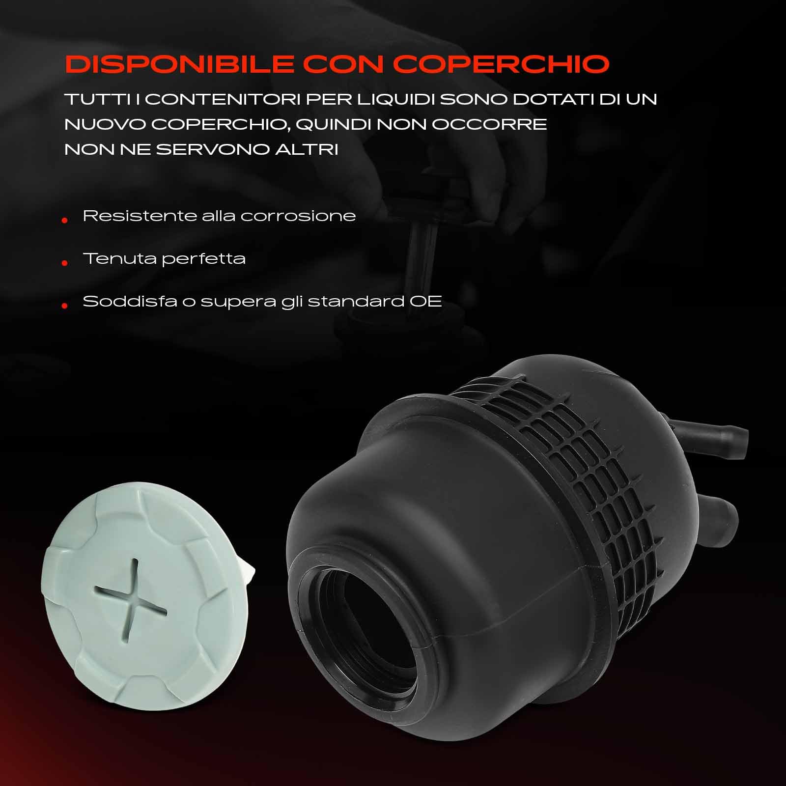 Frankberg Serbatoio di compensazione Serbatoio olio lato anteriore Compatibile con A4 8K2 A4 Allroad 8KH A4 Avant A5 8T3 A5 Cabriolet 8F7 A8 4H2 4H8 4HC 4HL Q5 8RB Replace# 4F0422371D