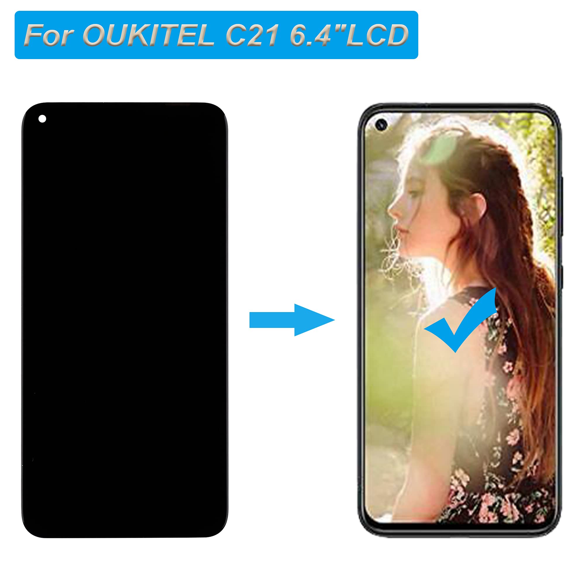 Pièces de rechange pour écran tactile LCD, Oukitel C19, C19 Pro, C31, C31 Pro, C32, C32 Pro, C33  509