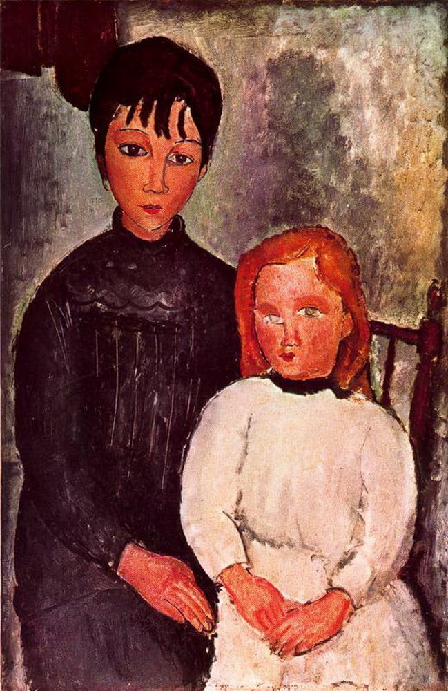 Amazon.co.jp: 16 絵画 2 人の女の子 1918 年アメデオ モディリアーニ