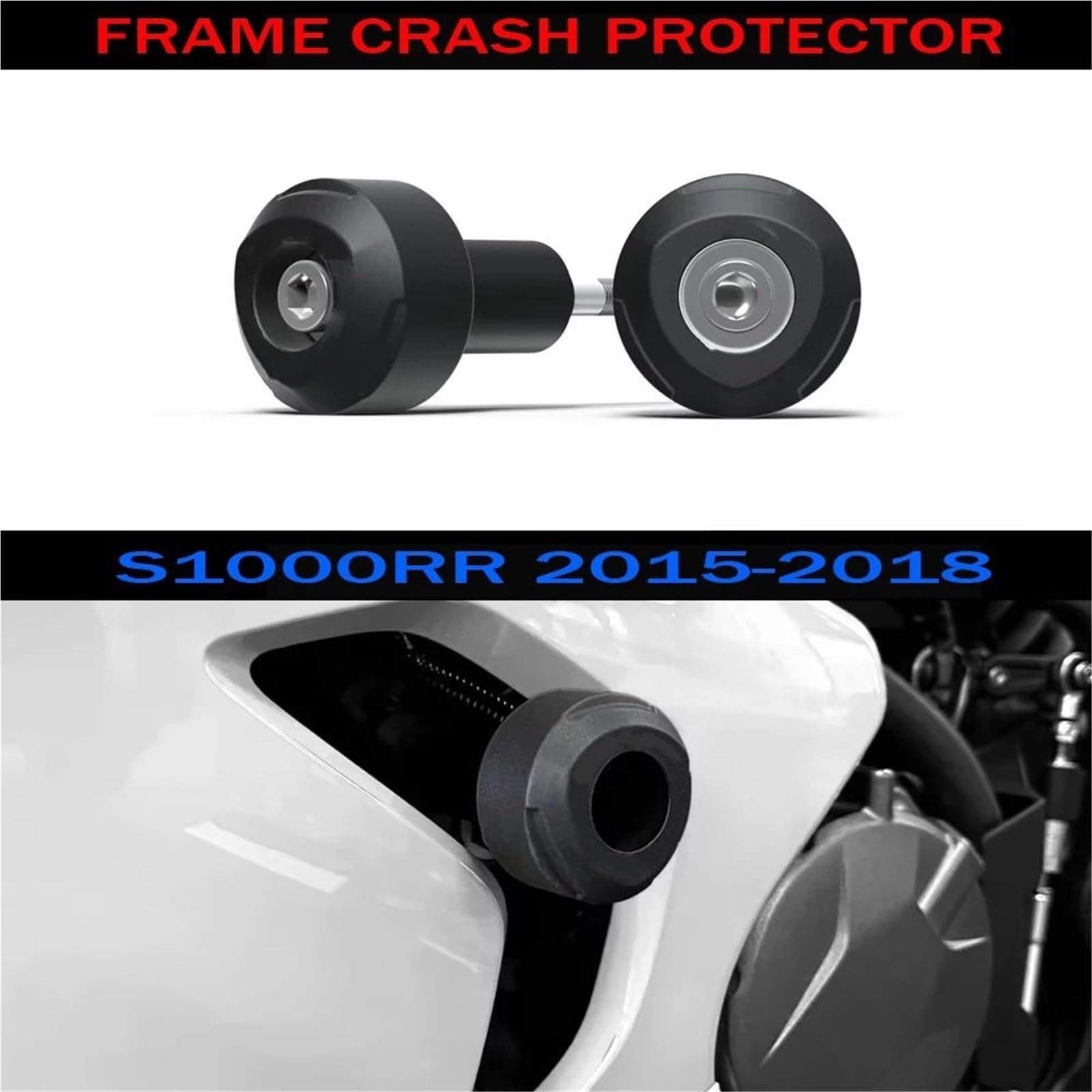 copertura motore Piastra Paramotore Moto Protezione anti-inversione per motociclette, adatta per BMW Motorrad S1000RR 2015-2018