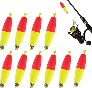 Bobbers para pescar, Flows para pesca, flotadores de espuma de eva pesada, 10 accesorios de pesca, juego de herramientas para pez, azul, panfish, trucha, bagre, bajo