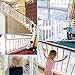 Adsoner Child Safety Net - 10ft L x 2.5ft H, Balcony, Patios and Railing Stairs Netting, Safe Rail Net for Kids/Pet/Toy, Sturdy Mesh Fabric Material (White)