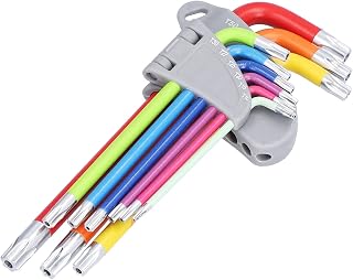 CHICIRIS Hex Key Colored Star -Long Arm Key Set Kit for Maintenance Repair 9pcs Chrome Vanadium Steel Tools for Home Garage
