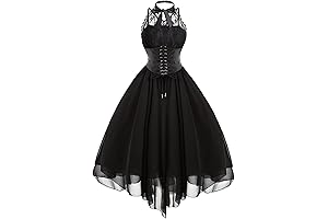 Women's Black Enchanting Fairy Lace Dress