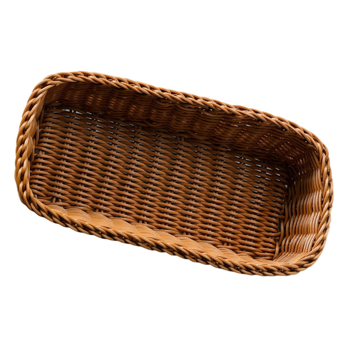 Alipis 5 Piezas largo titular de cubiertos cesta de utensilios y cesta para guardar tenedores organizadores cesta tejida imitación ratán cesta de almacenamiento de cocina el plastico