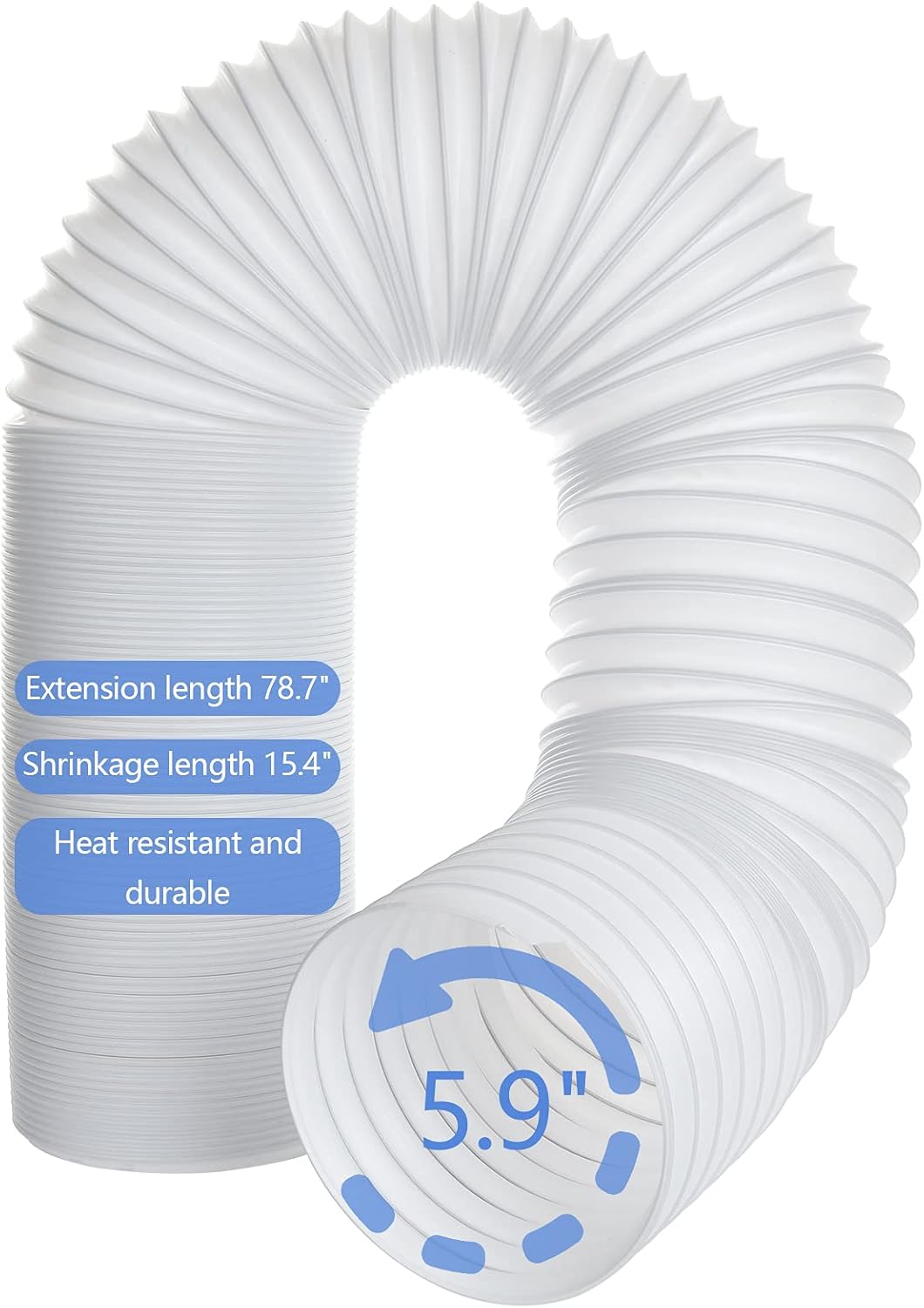 5.9 Inch Air Conditioner Exhaust Hose AntiClockwise Thread