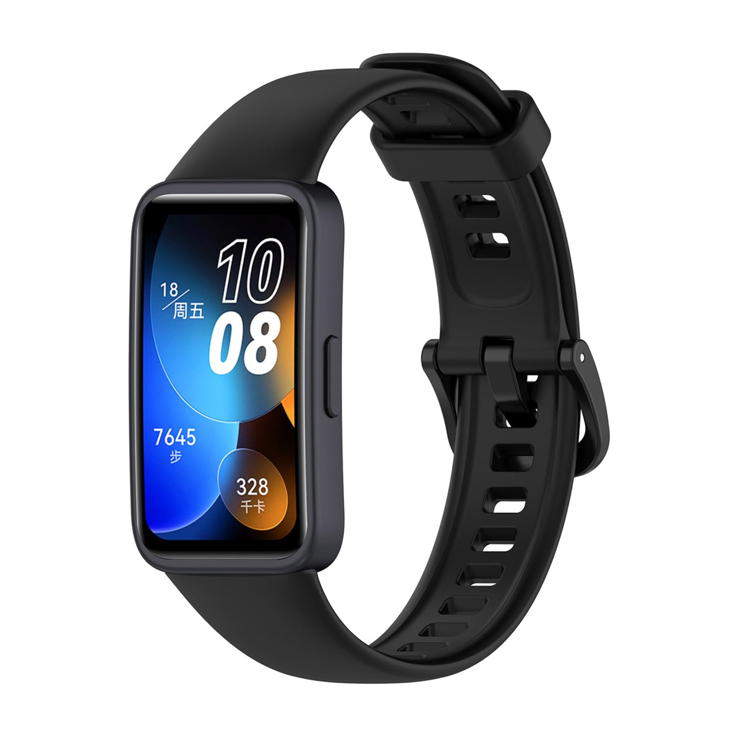 HOMTERN Straps for Huawei Band 9/8, Flexible Silicone Smartwatch Replacement Bands, Women and Men, Black