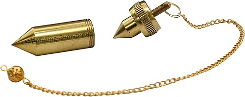 Miniatura 10 de Péndulos de metal curativo para adivinación, péndulo de cobre de acero de bala de alta energía, péndulo de bronce MP84
