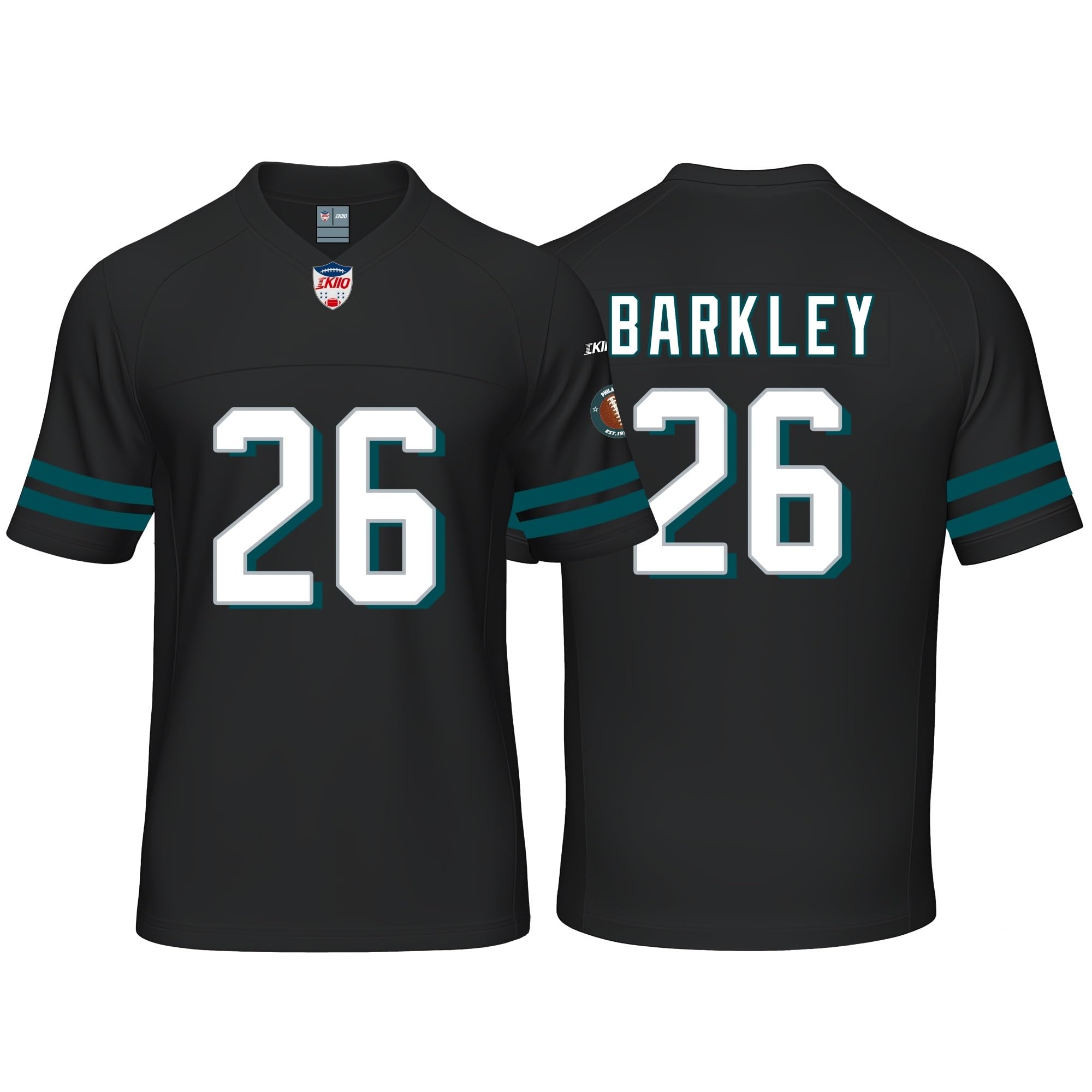 Custom Mens/Women/Youth Football Stitched T-Shirt for Sports Fan Green No Brand/Logos