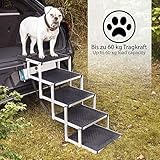 ONVAYA® Hundetreppe faltbar | Hunderampe Einstieghilfe für Autos oder hohe Betten | klappbare Haustiertreppe | stabile Hundeleiter | praktisch & leicht | für bis zu 60 kg (6 Stufen)