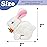 Hopearl Hopping Rabbit with Carrot Interactive Electronic Pet Plush Bunny Toy with Sounds and Movements Animated Walking Wiggle Ears Twitch Nose Gifts for Toddlers Birthday, White, 7\'\'