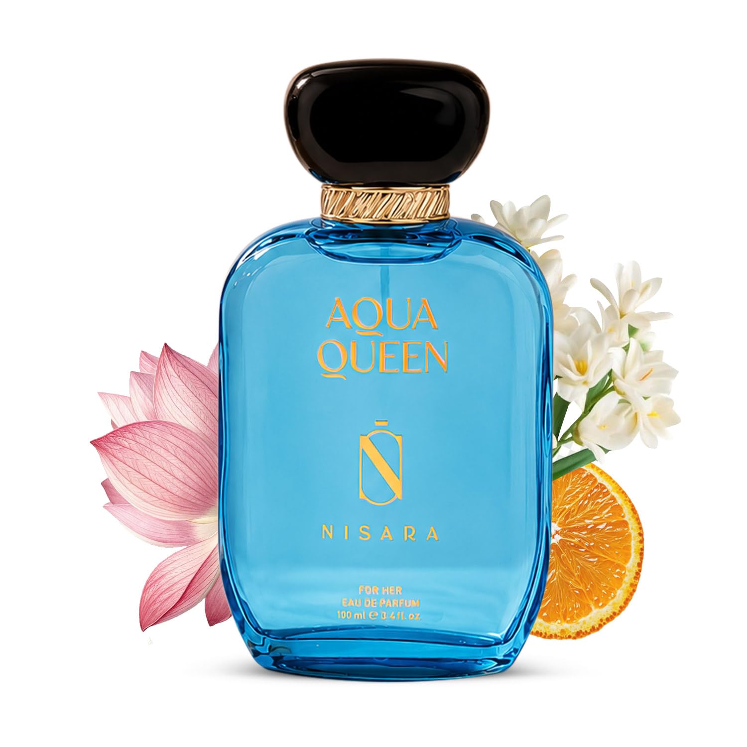 Nisara Aqua Queen EDP Perfume for Women, 100 ml | Premium Long Lasting Eau De Parfum | Fresh, Aquatic & Musky Fragrance with Mandarian,Lotus, Jasmine, Amber & Musk Notes for Her-picture-24
