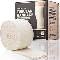 Vista 12 de EVERLIT Vendaje tubular elástico de mezcla de algodón 560D, sin látex, extra grueso transpirable para muñeca, mano, compresión moderada a alta