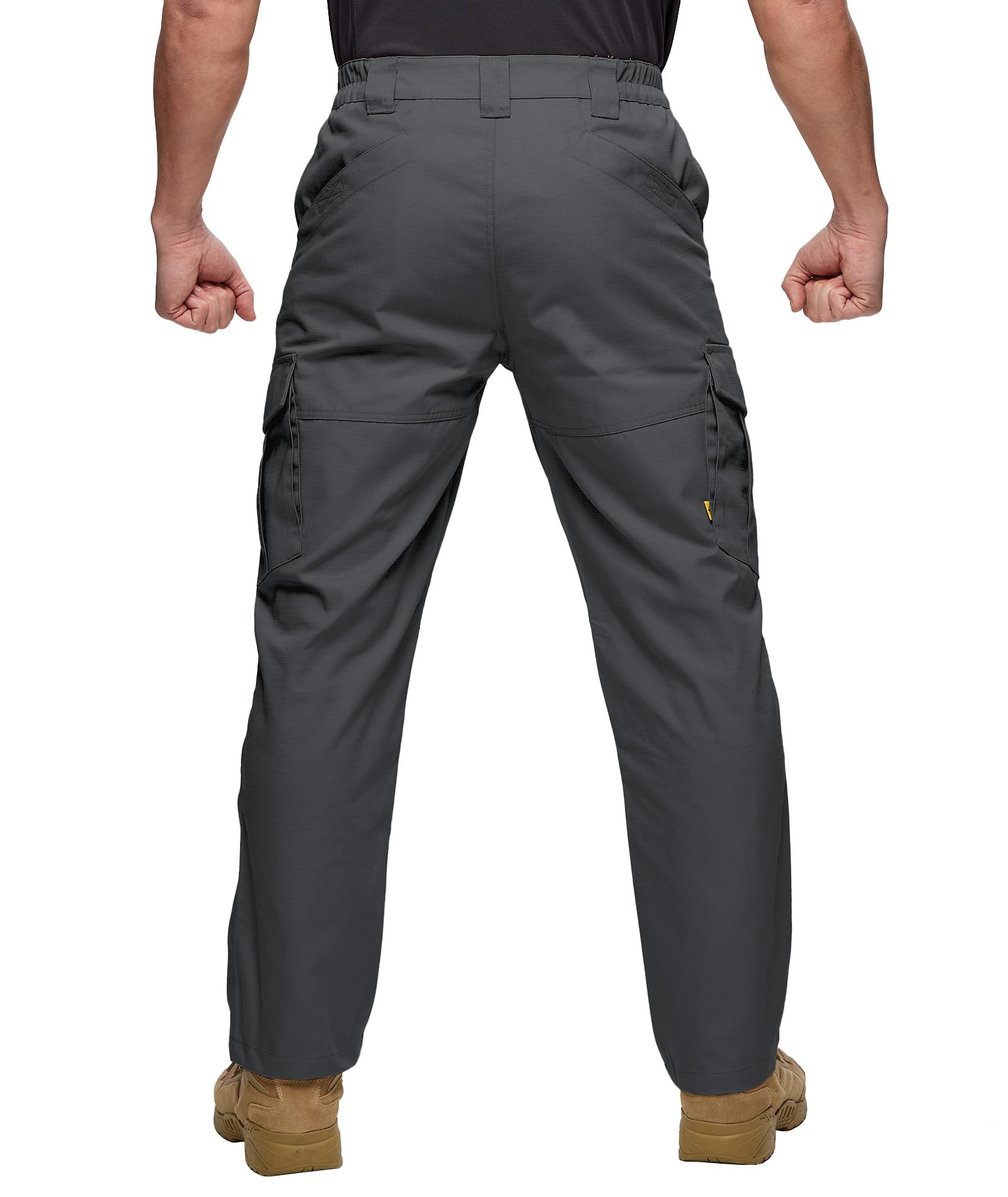 ZITY Pantalones de Trabajo para Hombre, resistentes, de combate, elásticos, tácticos, con múltiples Bolsillos, Cintura semielástica