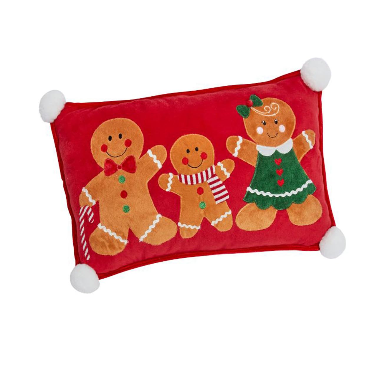 Smart Garden Three Kings Christmas Gingerbread Family Cushion 30 x 50cm (Red)