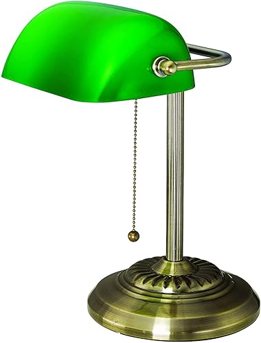 Miniatura 2 de V-Light Lámpara de trabajo de escritorio de latón antiguo con bombilla LED reemplazable